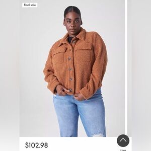 Lane Bryant cropped Teddy coat